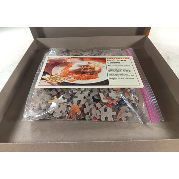 Fresh Peach Cobbler 550 Piece Jigsaw Puzzle Betty Crocker by MB - Picture 3 of 3